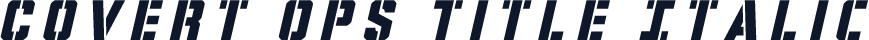 Covert Ops Title Italic