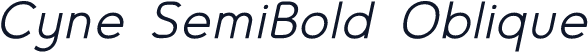 Cyne SemiBold Oblique