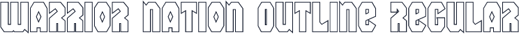 Warrior Nation Outline Regular