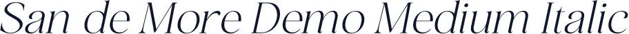San de More Demo Medium Italic