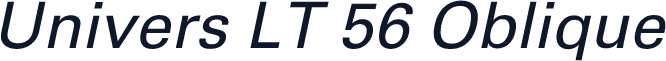 Univers LT 56 Oblique