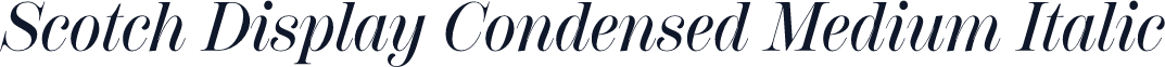 Scotch Display Condensed Medium Italic