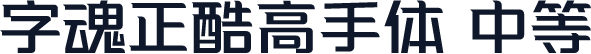 字魂正酷高手体 中等
