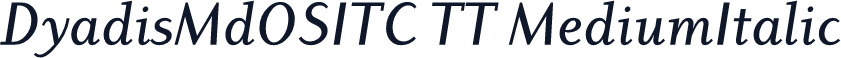 DyadisMdOSITC TT MediumItalic