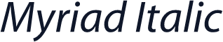 Myriad Italic