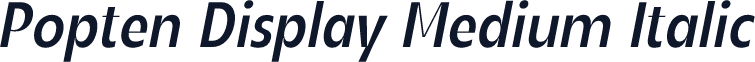 Popten Display Medium Italic