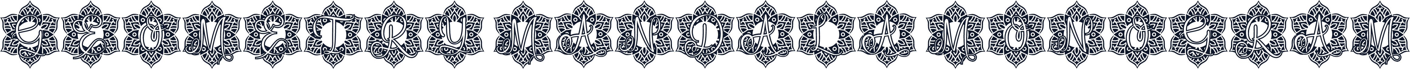 Geometry Mandala Monogram