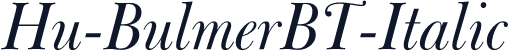 Hu-BulmerBT-Italic
