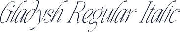 Gladysh Regular Italic