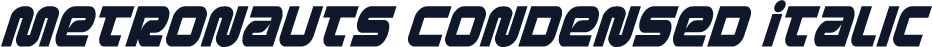 Metronauts Condensed Italic