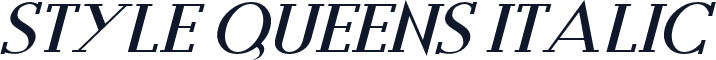Style Queens Italic