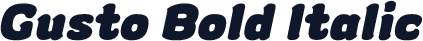 Gusto Bold Italic
