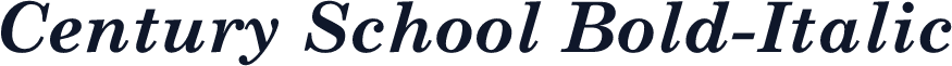 Century School Bold-Italic