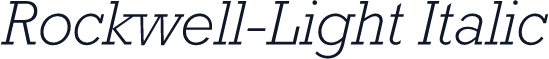Rockwell-Light Italic