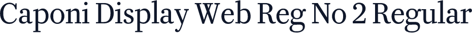 Caponi Display Web Reg No 2 Regular
