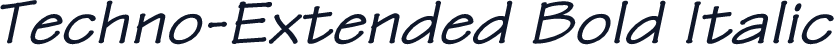 Techno-Extended Bold Italic