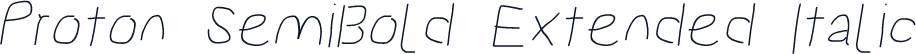 Proton SemiBold Extended Italic