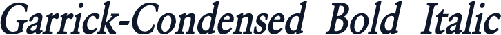 Garrick-Condensed Bold Italic