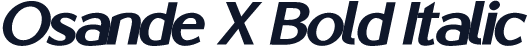 Osande X Bold Italic