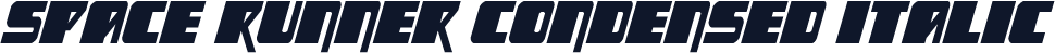 Space Runner Condensed Italic