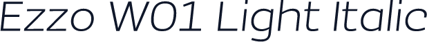 Ezzo W01 Light Italic