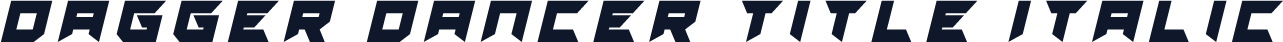 Dagger Dancer Title Italic