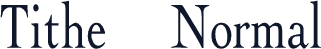 Tithe  Normal