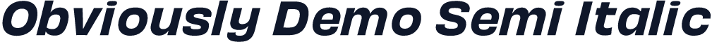 Obviously Demo Semi Italic