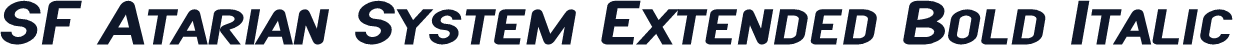 SF Atarian System Extended Bold Italic