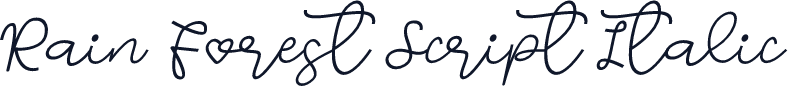 Rain Forest Script Italic