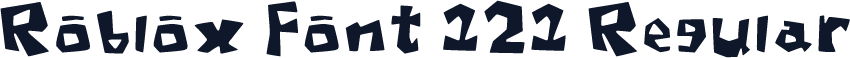 Roblox Font 121 Regular