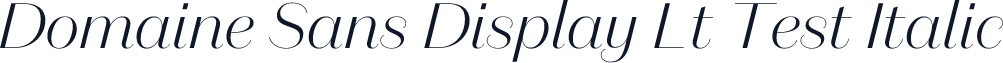 Domaine Sans Display Lt Test Italic