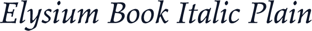 Elysium Book Italic Plain