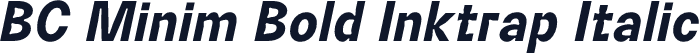 BC Minim Bold Inktrap Italic
