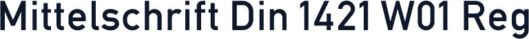 Mittelschrift Din 1421 W01 Reg