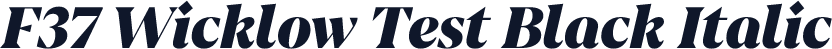 F37 Wicklow Test Black Italic