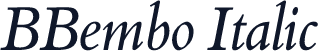 BBembo Italic