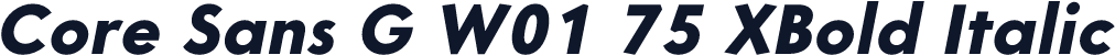 Core Sans G W01 75 XBold Italic