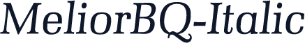 MeliorBQ-Italic