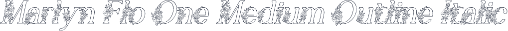 Marlyn Flo One Medium Outline Italic