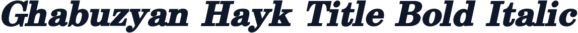 Ghabuzyan Hayk Title Bold Italic
