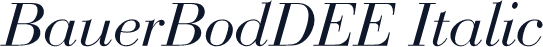 BauerBodDEE Italic