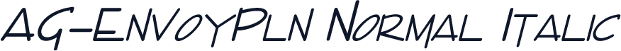 AG-EnvoyPln Normal Italic