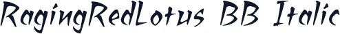RagingRedLotus BB Italic