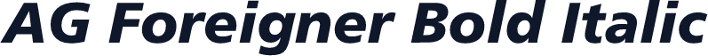 AG Foreigner Bold Italic