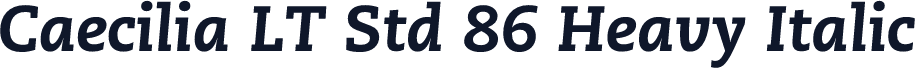 Caecilia LT Std 86 Heavy Italic