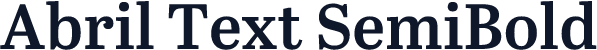 Abril Text SemiBold