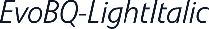 EvoBQ-LightItalic