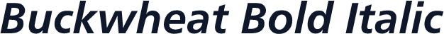 Buckwheat Bold Italic