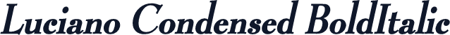Luciano Condensed BoldItalic